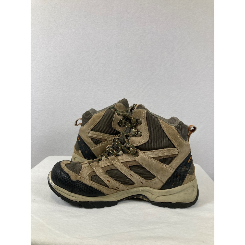Gorpcore‎ L.L. Bean Women 10 Tan Brown Dri-Lex Suede Mesh Mid Hiking Boots 05456